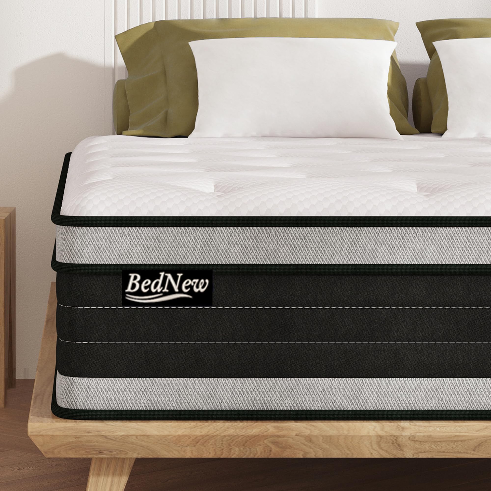 Matratze 180 x 200cm, Federkernmatratze H3 Höhe 31cm 7-Zonen Orthopädische Taschenfederkernmatratze mit Comfort Memory-Schaum Schicht