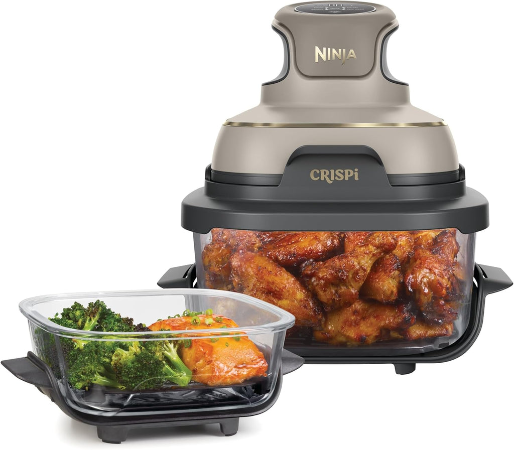 Ninja CRISPi tragbare Air fryer Heißluftfritteuse, Stone Gold FN101EUSTGD