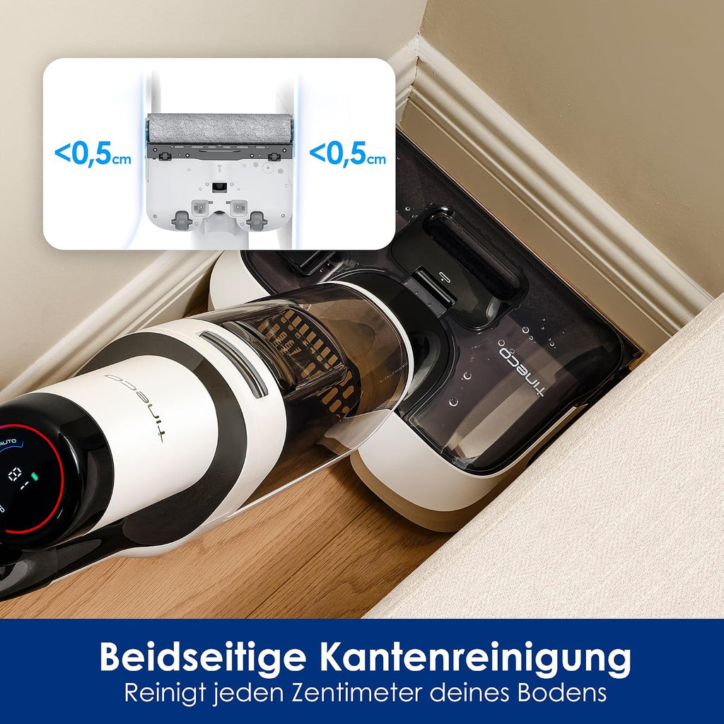 Tineco Floor One Stretch S6 Nass Trockensauger, 20Kpa，180°-Flachdesign