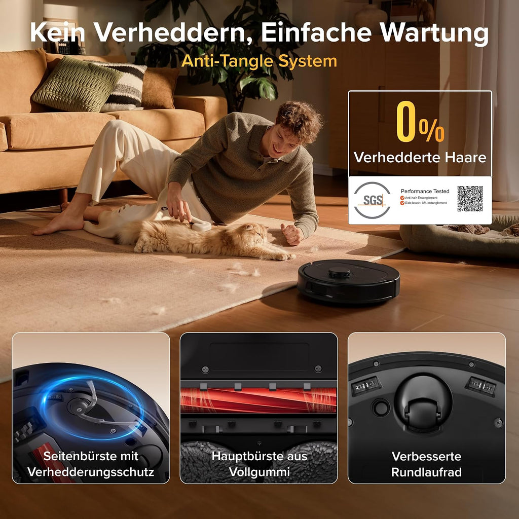 roborock Qrevo S Pro Saugroboter mit Wischfunktion, 18.500 Pa Saugkraft