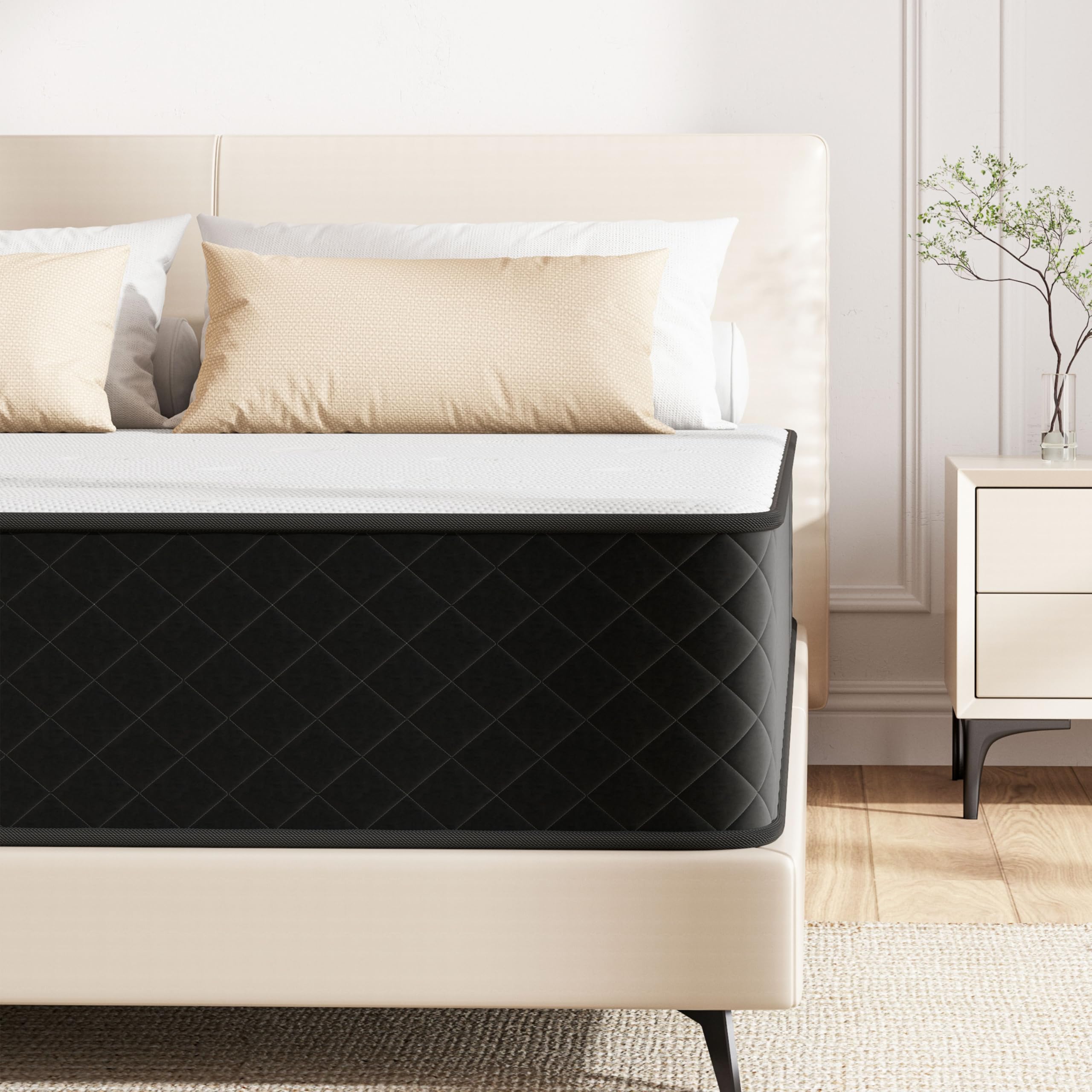 Matratze 160x200 Kaltschaum H2 H3 mit Öko-Tex Zertifiziert 25 cm Höhe, 7-Zone Taschenfederkernmatratze mit Memory Foam Bett Matratze 160x200x25cm