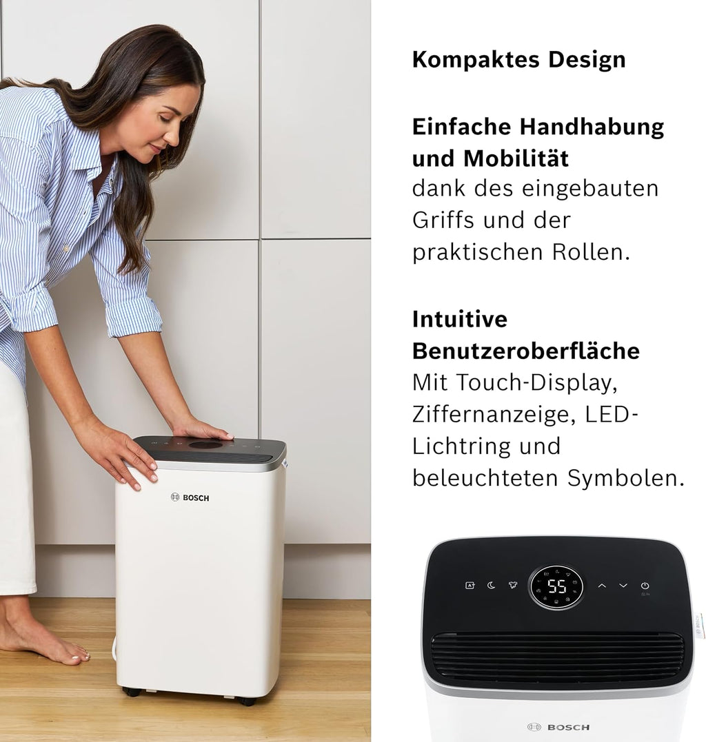 Bosch Dry 4000, Luftentfeuchter, Für Räume bis zu 33 m²