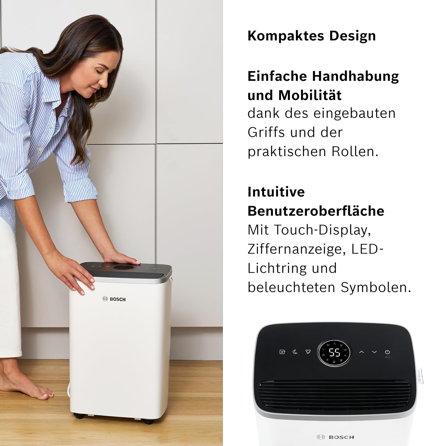 Bosch Dry 4000, Luftentfeuchter, Für Räume bis zu 33 m²