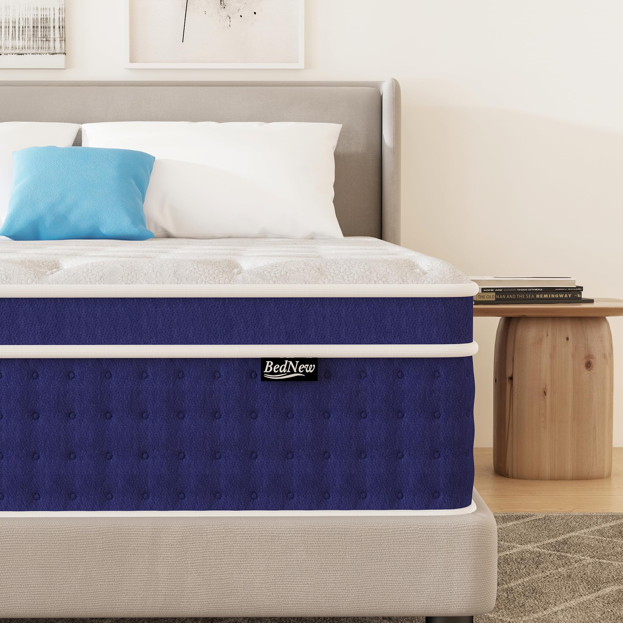 Matratze 180 x 200cm, Federkernmatratze H3 Höhe 31cm 7-Zonen Orthopädische Taschenfederkernmatratze mit Comfort Memory-Schaum Schicht