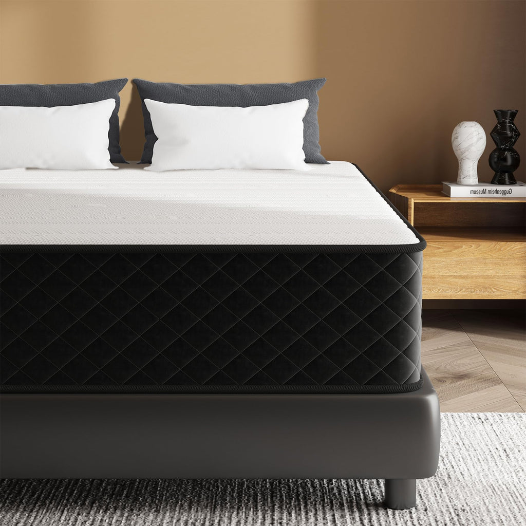 Matratze 180x200, Höhe 25cm mit Oeko-TEX Zertifiziert, Härtegrad H3 und H4, 7 Zonen Taschenfederkernmatratze mit Komfortschaum, Gewebe mit weicher, Langlebig & Hautfreundlich, 180x200x25cm