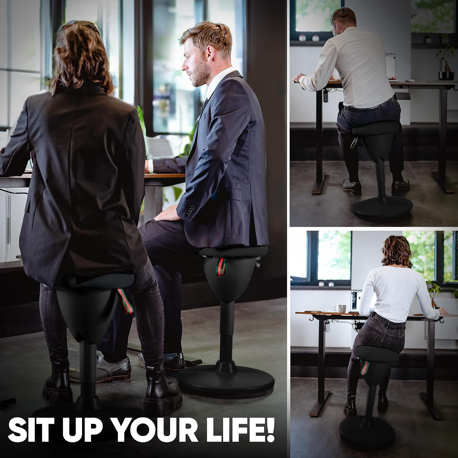 Bürohocker Ergonomisch [TESTSIEGER] Sitzhocker Höhenverstellbar
