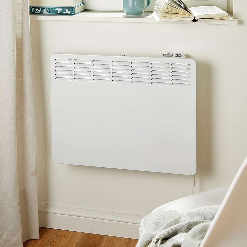 AEG Wandkonvektor WKL 1505 für ca. 15 m², 1500 W, 5-30 °C, wandhängend, LC-Display, Wochentimer, Metall, Ökodesign 2018, 236534
