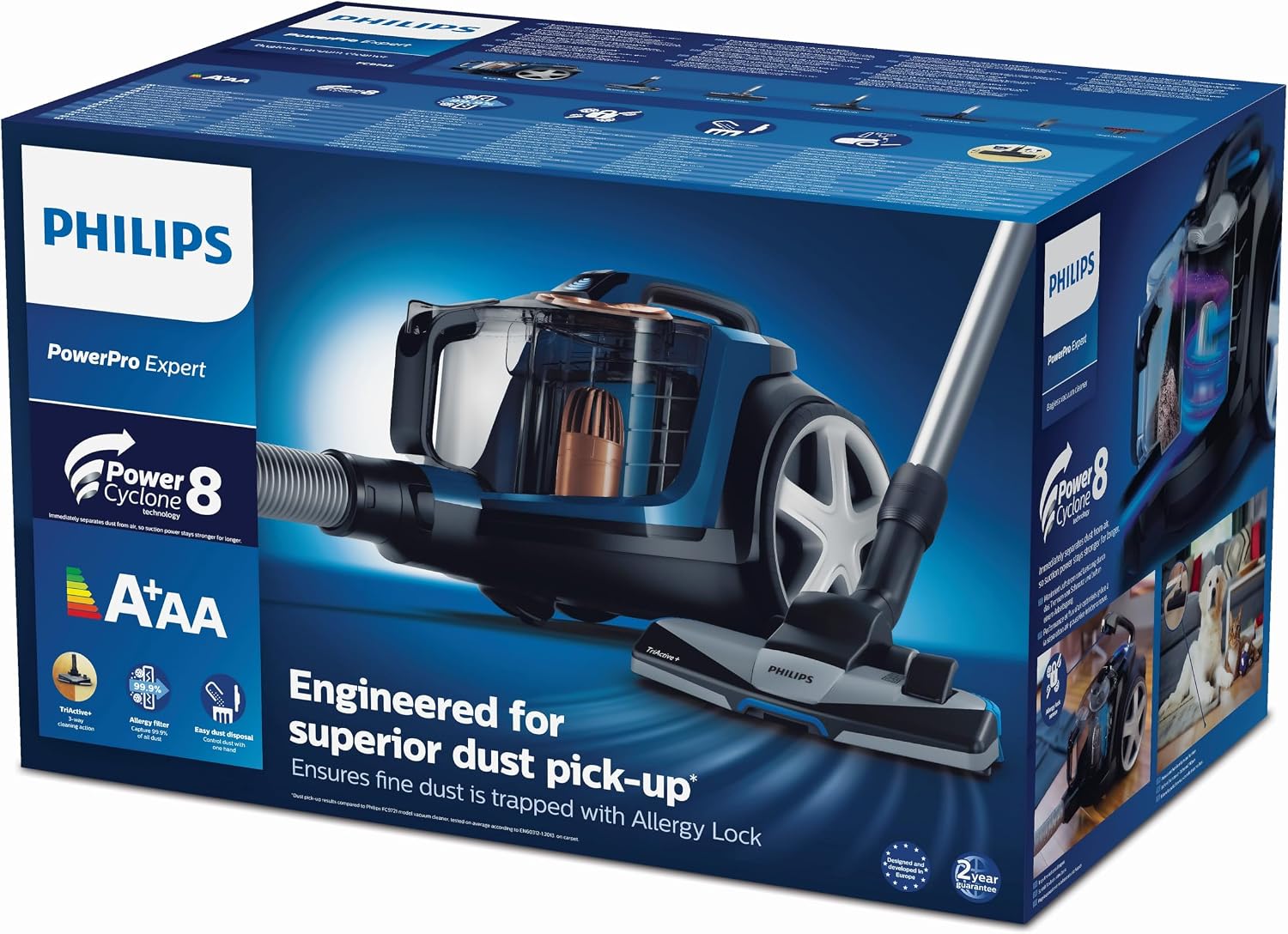 PHILIPS Beutelloser Staubsauger 7000 Serie, Blau, 900 W