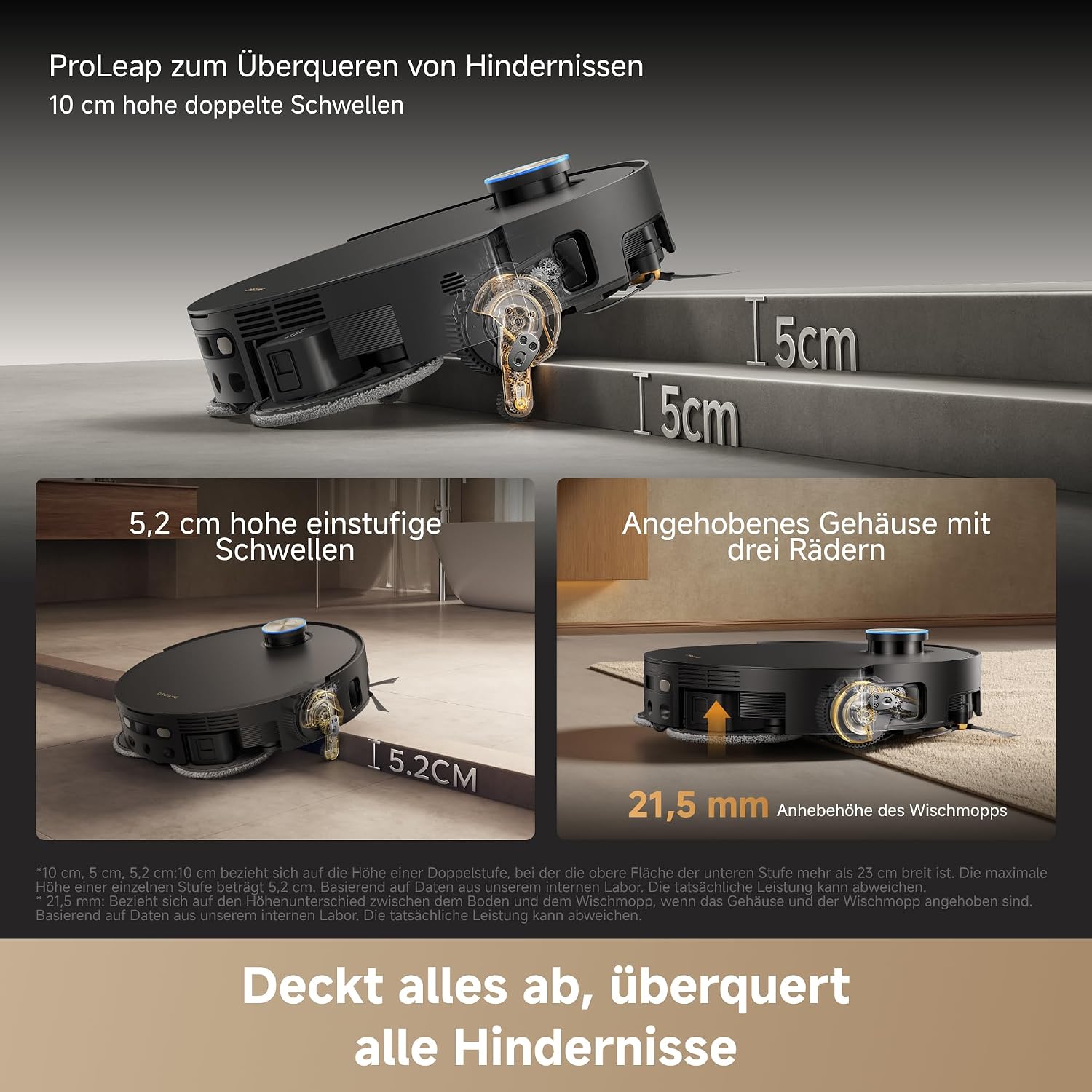 dreame X60 Pro Ultra Complete Saugroboter mit UltraExtend-Armen,42.000Pa
