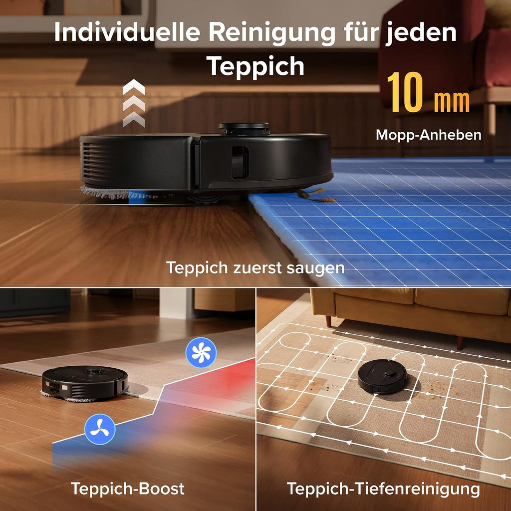 roborock Qrevo S Pro Saugroboter mit Wischfunktion, 18.500 Pa Saugkraft