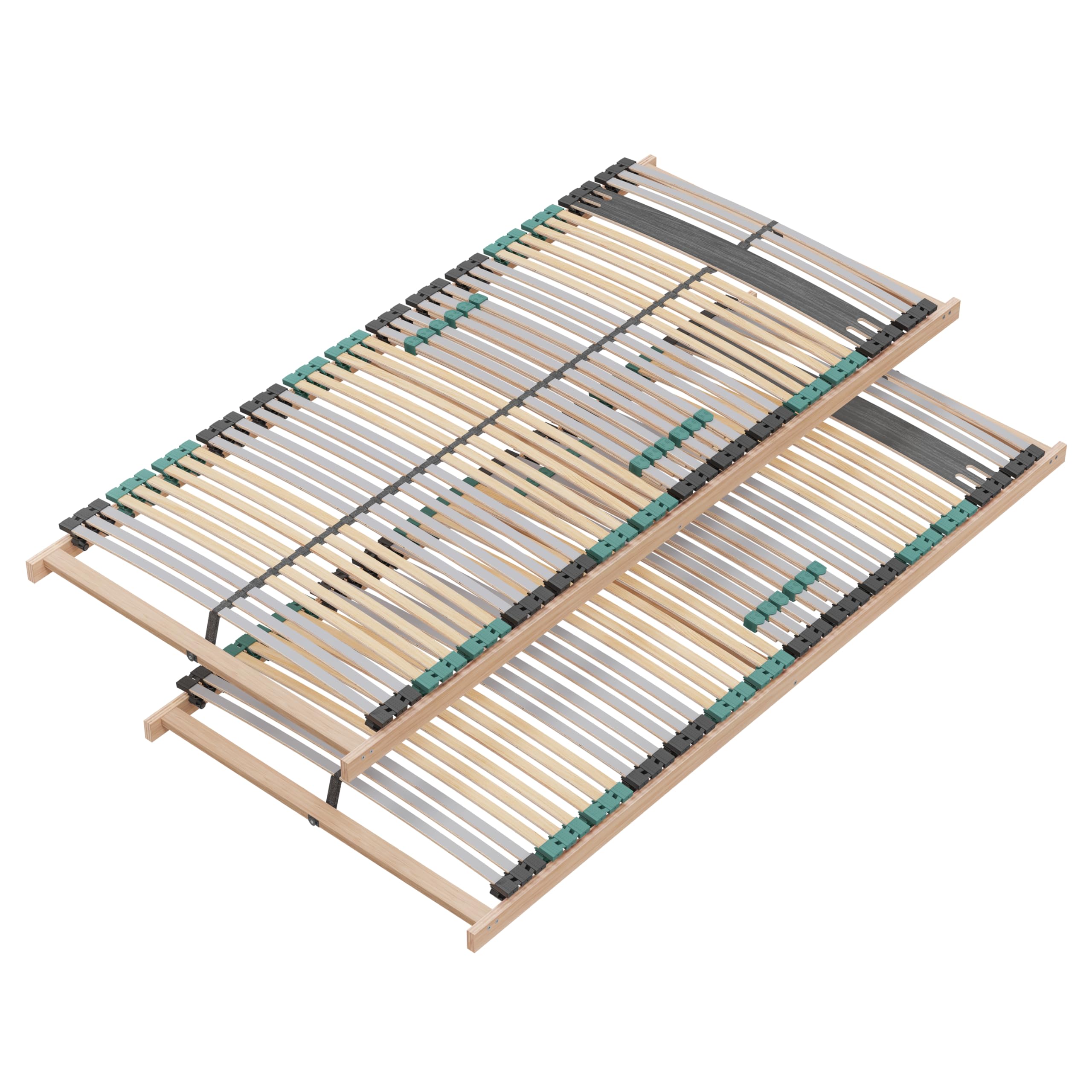 Lattenrost 140x200 Premium Strong bis 200Kg, Kopfteil verstellbar, 7-Zonen-Lattenrost mit 42 Latten, Made in Germany, extra stabil aus Buchenholz