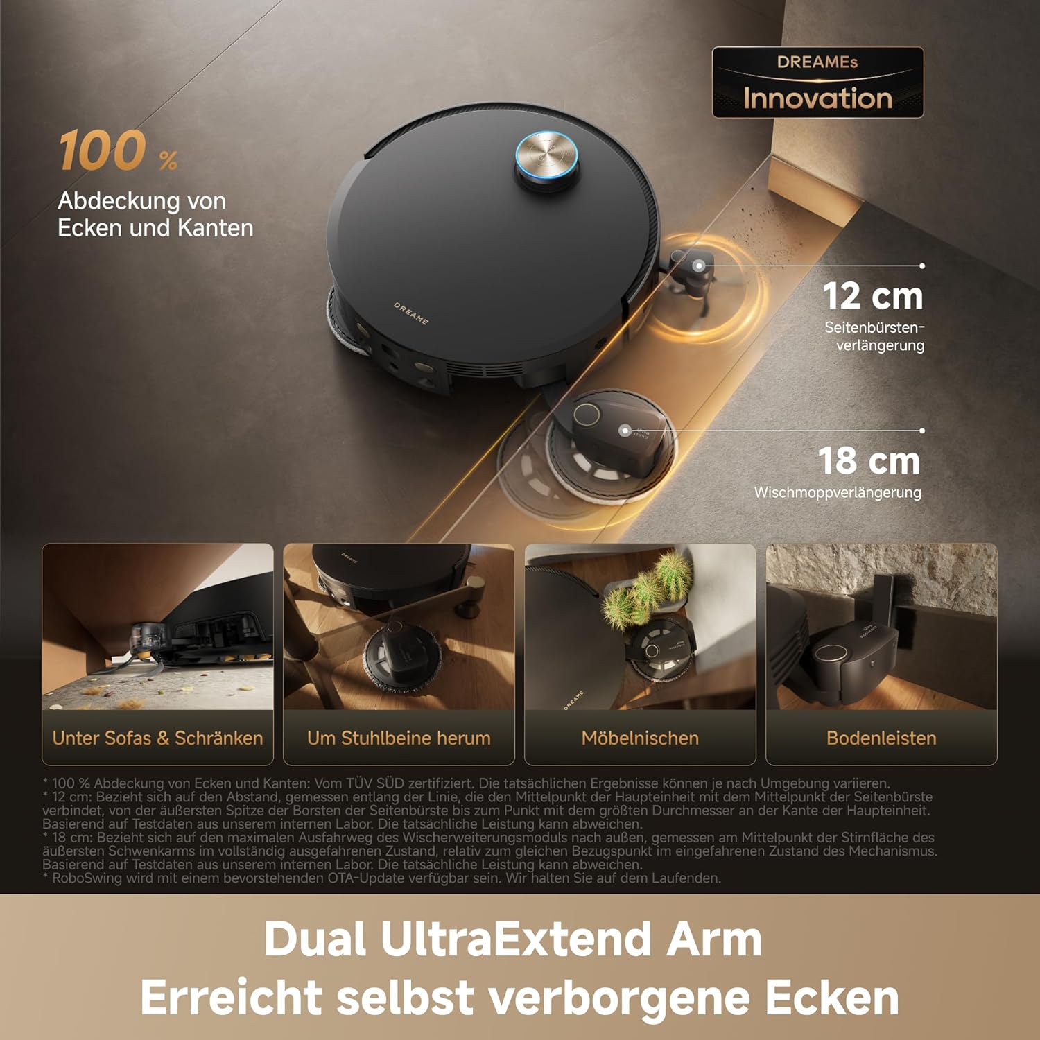 dreame X60 Pro Ultra Complete Saugroboter mit UltraExtend-Armen,42.000Pa