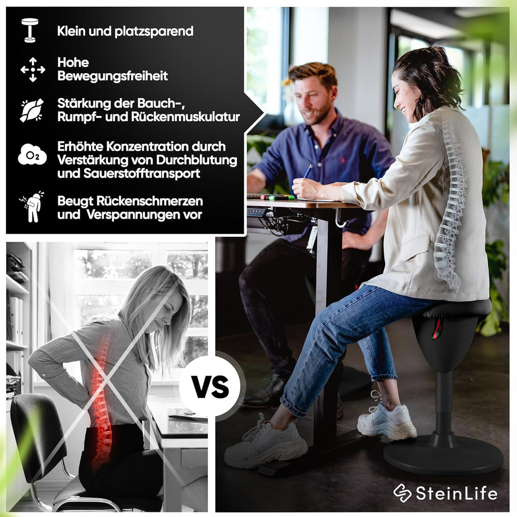 Bürohocker Ergonomisch [TESTSIEGER] Sitzhocker Höhenverstellbar