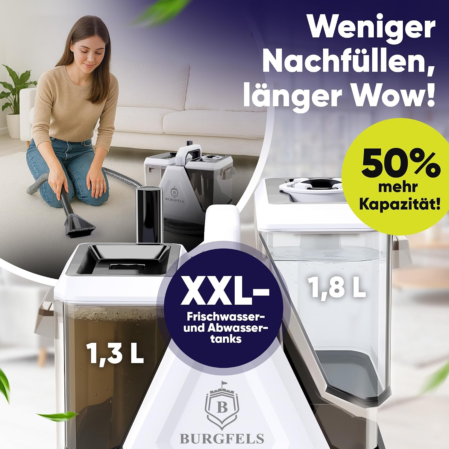 Nasssauger Polsterreiniger Gerät Teppichreiniger Waschsauger
