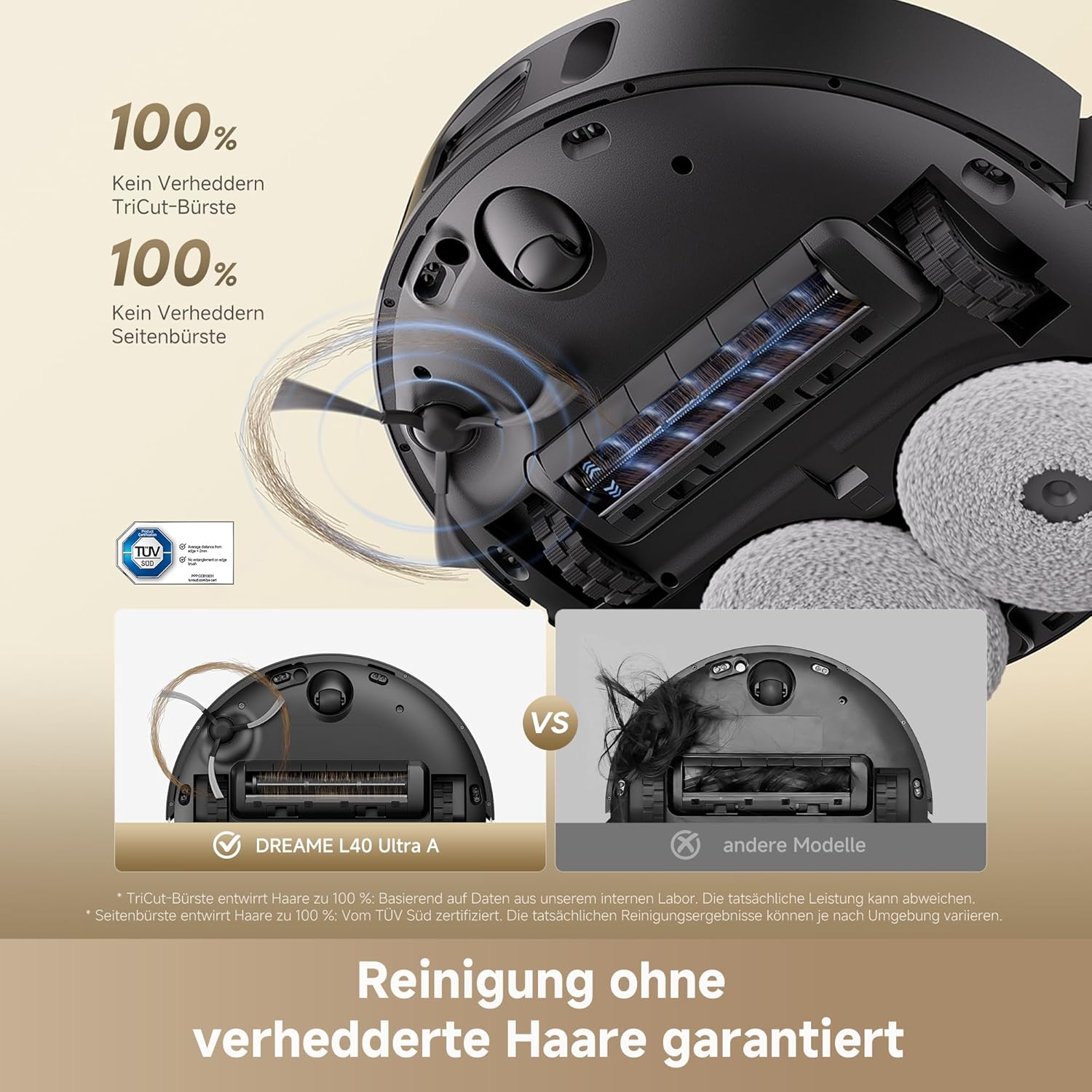 dreame L40 Ultra A Saugroboter mit Wischfunktion mit 24.000 Pa Saugkraft