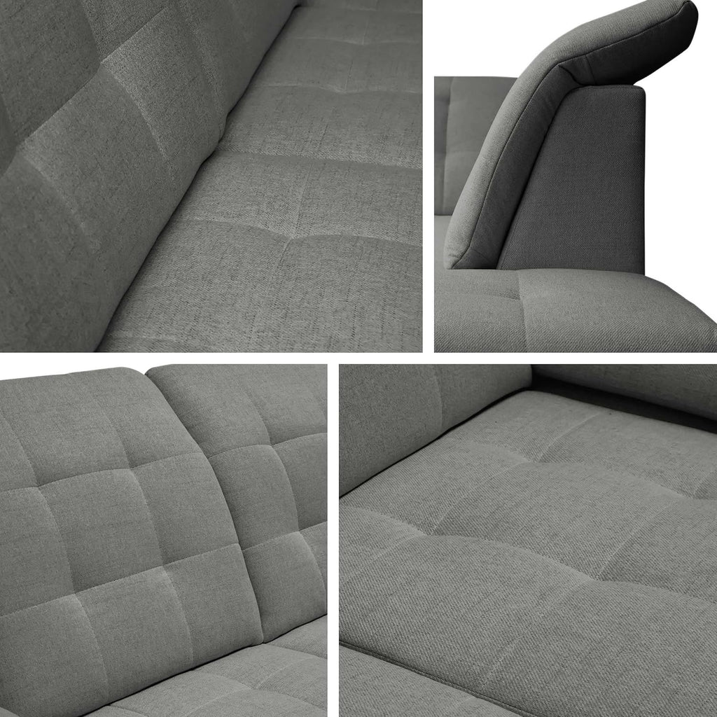 Mirjan24 Ecksofa Ferulk mit Bettkasten, 4 Sitzer L-Form Sofa mit Schlaffunktion, Eckcouch für Wohnzimmer, Couch mit Bettfunktion (Neve 03, Seite: Links)
