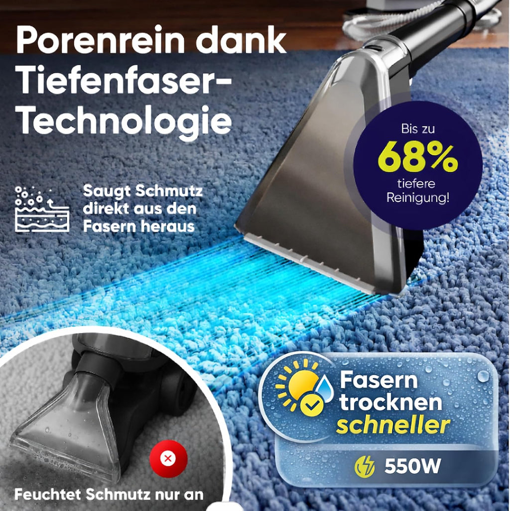 Nasssauger Polsterreiniger Gerät Teppichreiniger Waschsauger